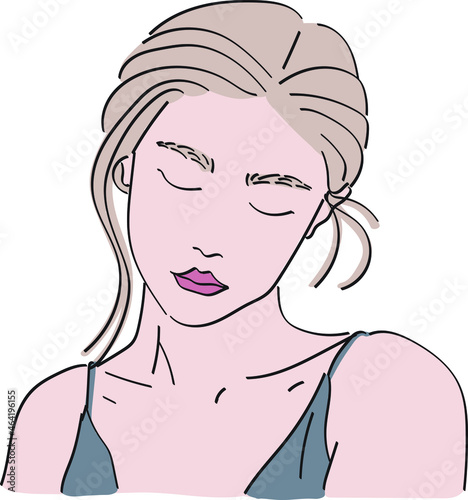 Illustration of a woman pose