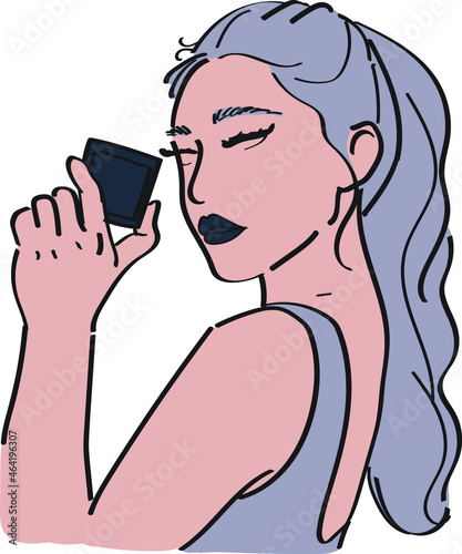 Illustration of a woman pose