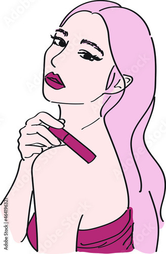 Illustration of a woman pose