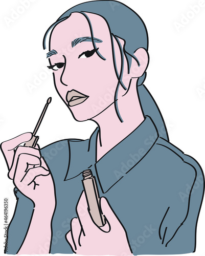 Illustration of a woman pose