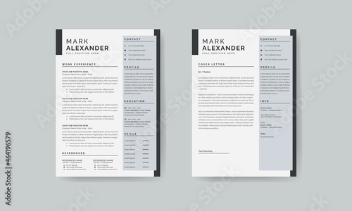 Resume Layout with Mischka Accents / CV 