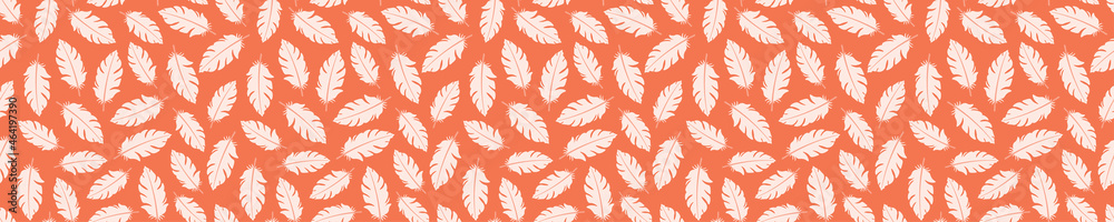 Pink seamless pattern with flamingo feathers Pink seamless pattern with flamingo feathers