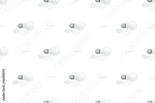 Light bulbs seamless pattern. Background on the theme of light bulbs and lighting.