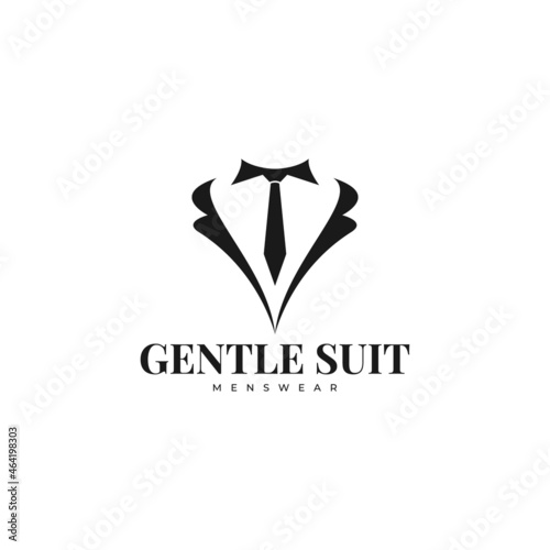 minimal gentleman tuxedo logo design
