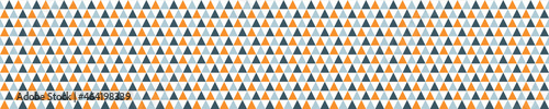 Seamless pattern with orange and blue triangles