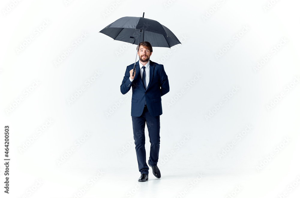 business man in a suit manager office work umbrella in hand business man in a suit manager office work umbrella in hand