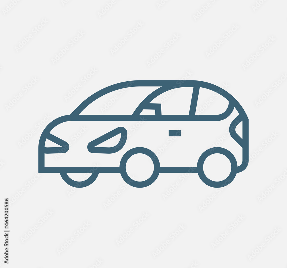 Naklejka premium Car vector line icon set.