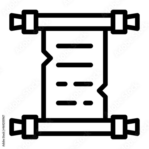 old scroll line icon