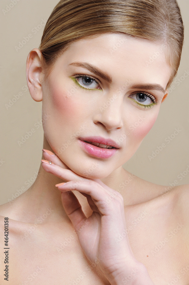Pretty sensual girl with health fresh skin, blonde hair and natural makeup Pretty sensual girl with health fresh skin, blonde hair and natural makeup