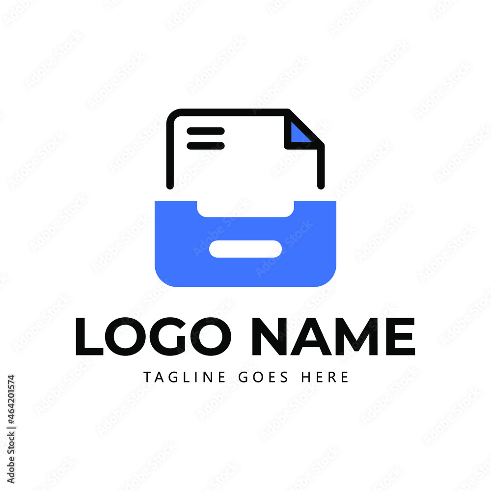 Fototapeta premium folder business logo template illustration vector graphic
