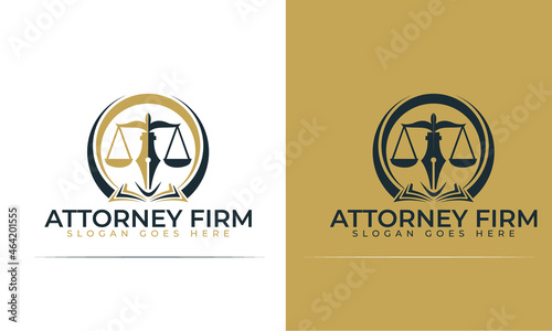 Law firm logo design , Lawyer logo vector template 