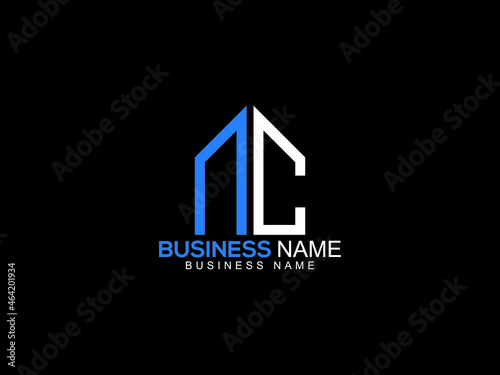 Colorful NC Logo, Creative NC n c Letter Logo Icon Vector For Any Type of Business