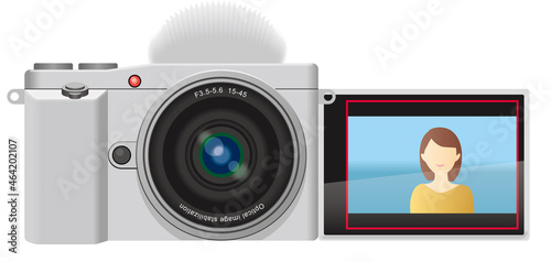 Vlogcam  Mirrorless camera Digital camera デジタルカメラ VLOG 動画 白