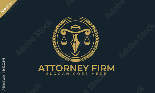Law firm logo design , Lawyer logo vector template 
