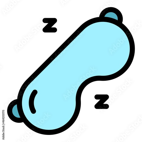 Comfort sleep mask icons set. Outline set of comfort sleep mask vector icons thin line color flat on white