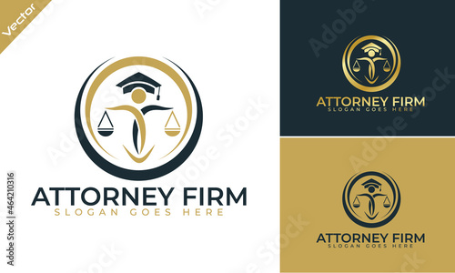 Law firm logo design , Lawyer logo vector template 

