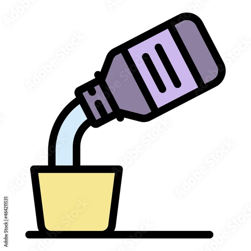 Medical syrup icon. Outline medical syrup vector icon color flat isolated