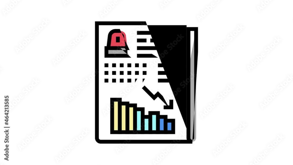 risk assessment and reduction animated color icon. risk assessment and
