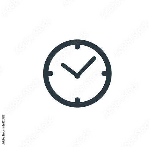 Rounded clock icon, timer icon, rounded countdown timer icon