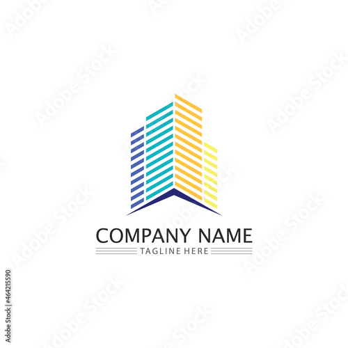 Real estate and home buildings vector logo icons template