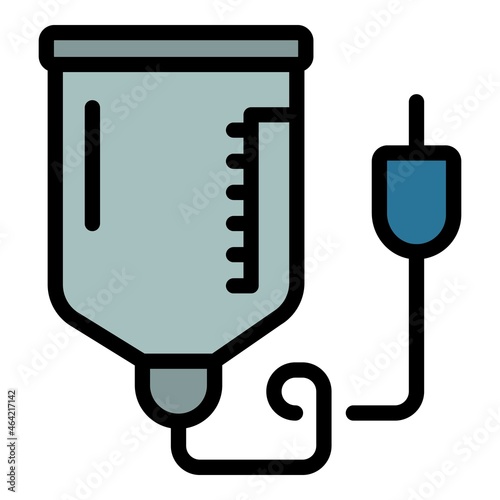 Anesthesia package icon. Outline anesthesia package vector icon color flat isolated photo