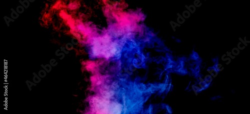 Smoke flow on black background illustration