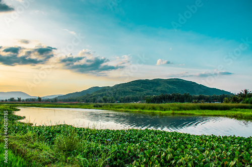 landscape with lake in Binh Dinh, Viet Nam (ID: 464218785)