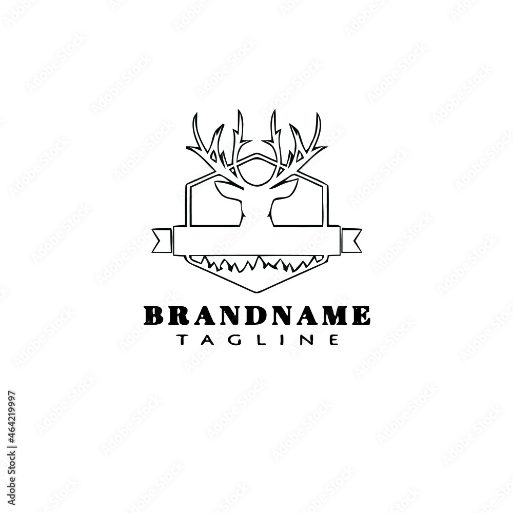 deer or caribou logo cartoon icon design template isolated vector illustration deer or caribou logo cartoon icon design template isolated vector illustration
