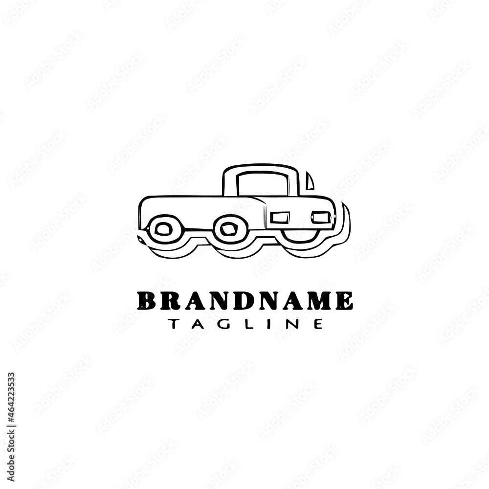 car logo cartoon icon design template black isolated vector illustration