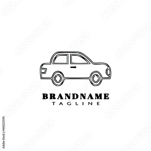 car logo cartoon icon design template black isolated vector graphic