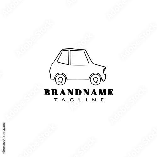 concept car logo cartoon icon design template black isolated vector illustration