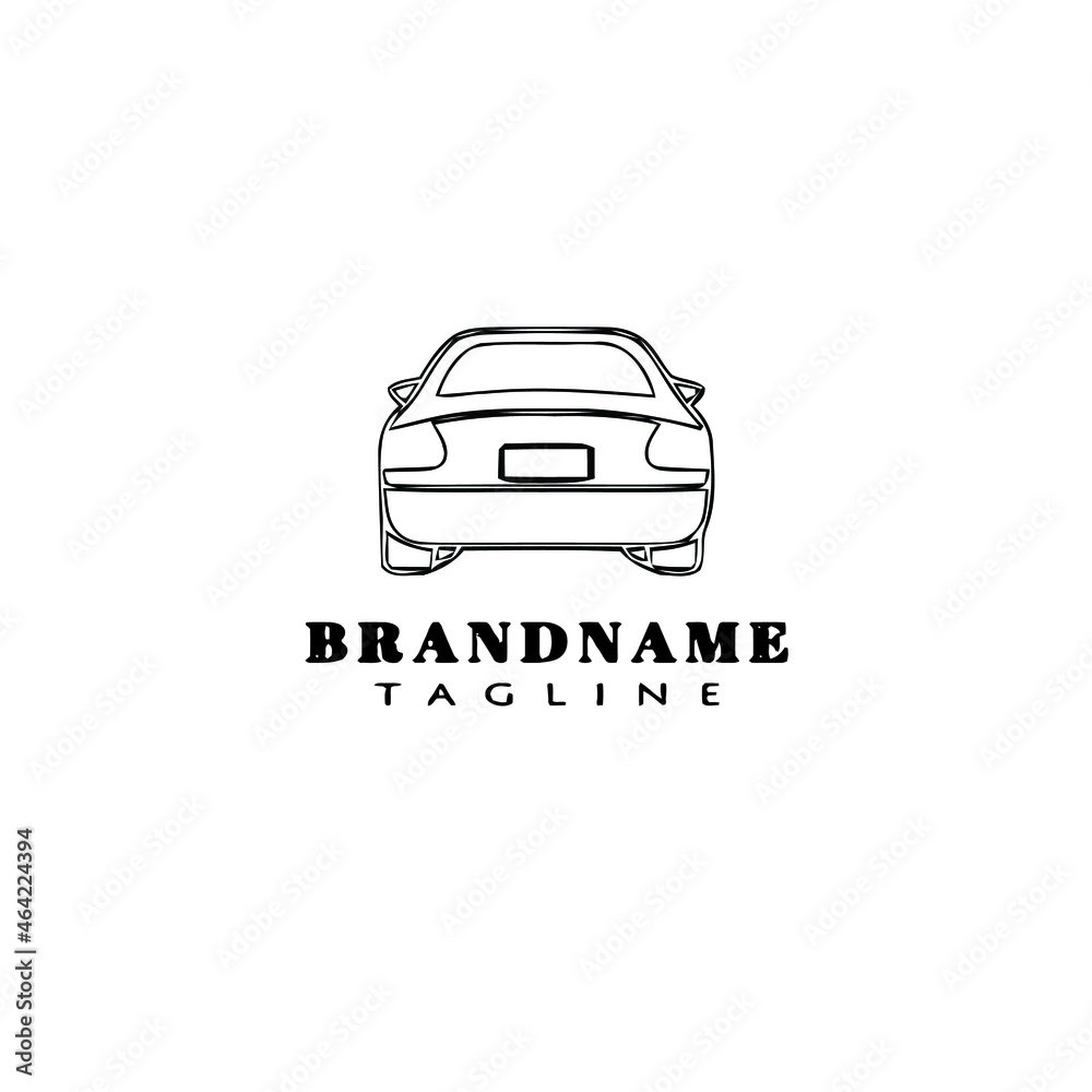 car logo cartoon icon design template black creative vector illustration