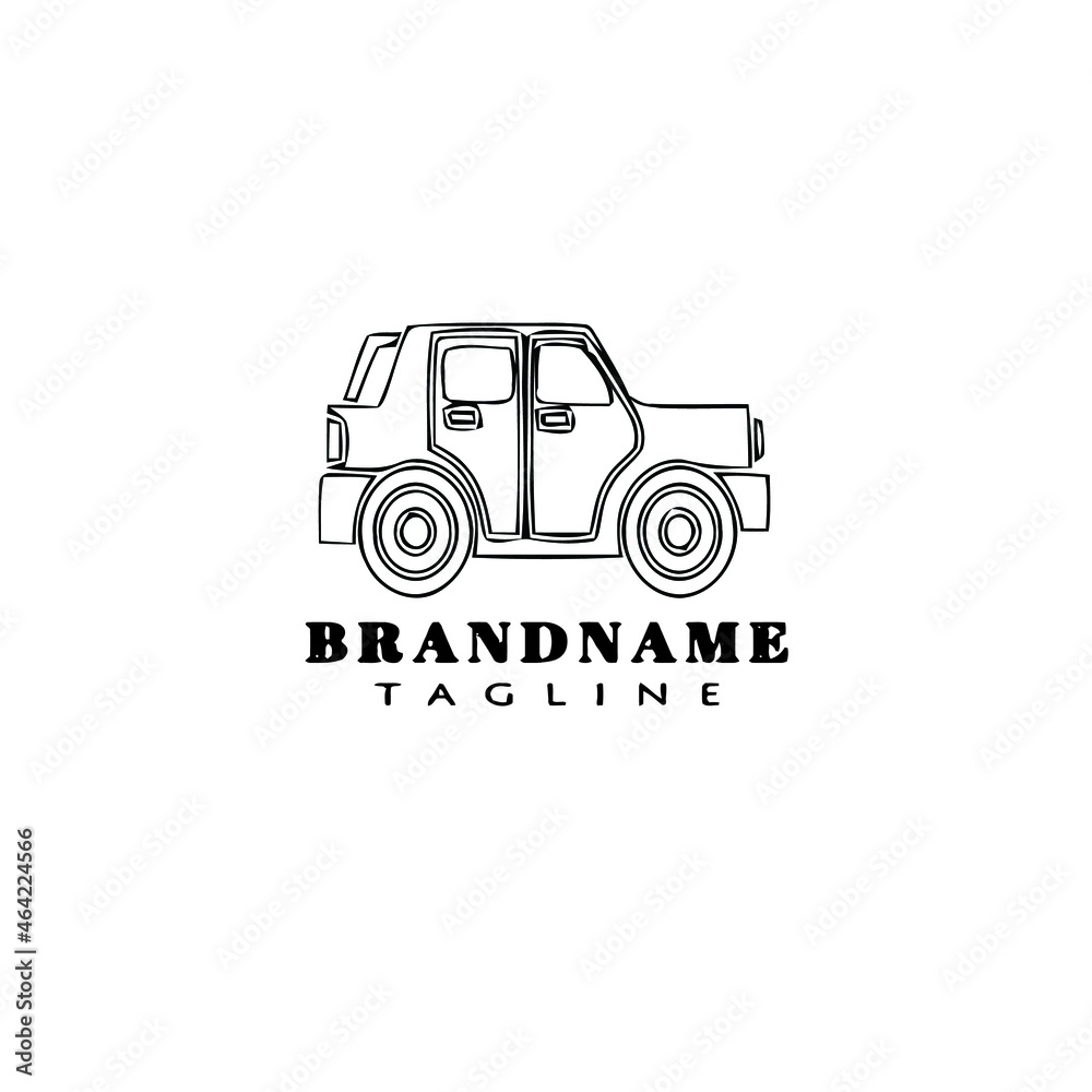 car logo cartoon icon design template black simple vector illustration