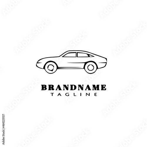 unique car logo cartoon icon design template black isolated flat symbol