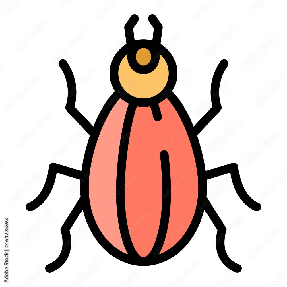 Field insect icon. Outline field insect vector icon color flat isolated Field insect icon. Outline field insect vector icon color flat isolated