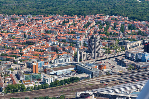 Fototapeta Naklejka Na Ścianę i Meble -  Luftbild Bahnhof Hannover