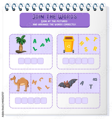 Spelling word game template