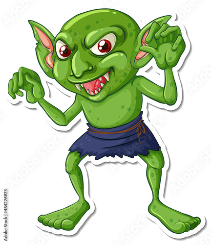 A goblin cartoon character sticker