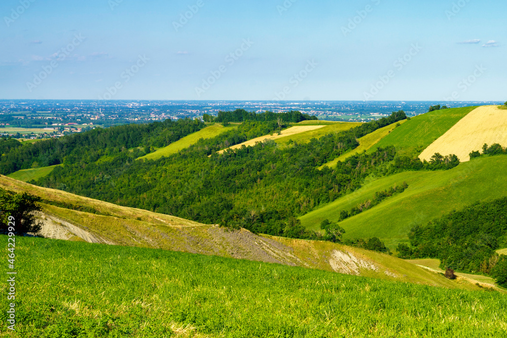 Obraz premium Rural landscape at Rivalta di Lesignano Bagni, Emilia-Romagna