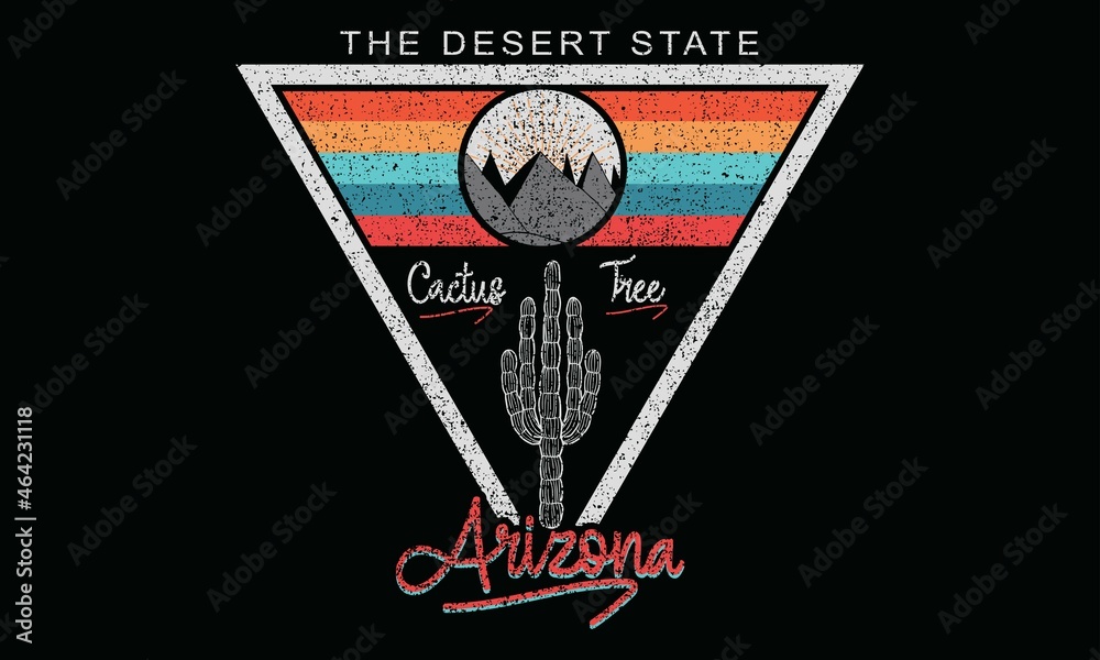 Arizona Cactus line vector t-shirt design. desert vibes artwork Cactus artwork for t-shirts prints, Apparel sticker ,posters and others -12