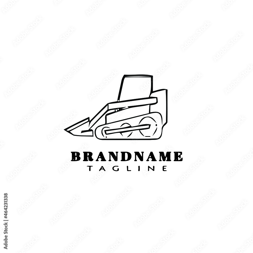 skid steer logo cartoon icon design template black isolated vector illustration skid steer logo cartoon icon design template black isolated vector illustration