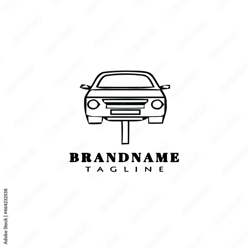 Fototapeta premium cute car services logo design template icon vector illustration
