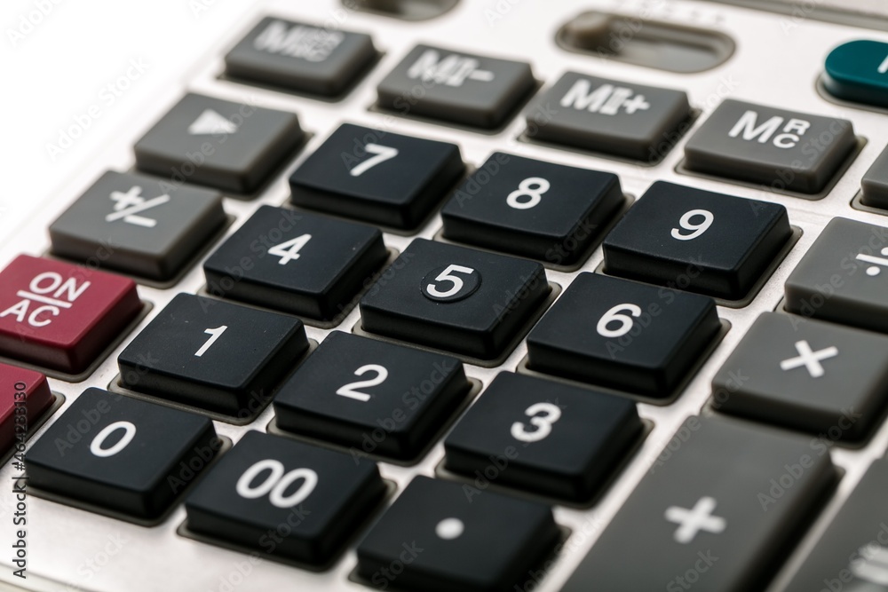 Finance new office calculator with button Finance new office calculator with button
