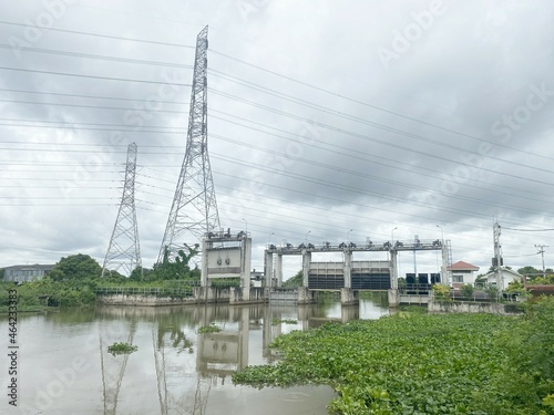 Khlong Preng canal in country Chachoengsao Thailand photo