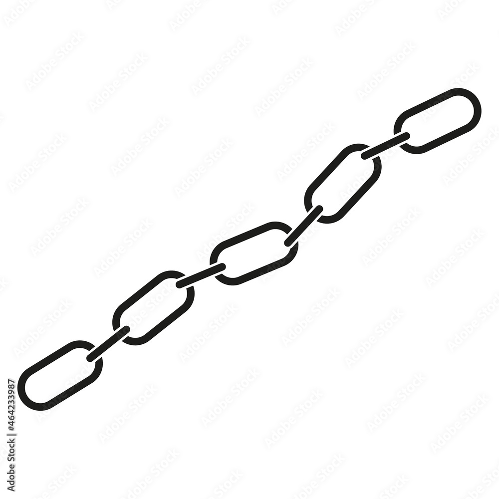 Fototapeta premium Chain vector icon with links.