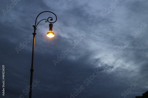 street lamp on sky background