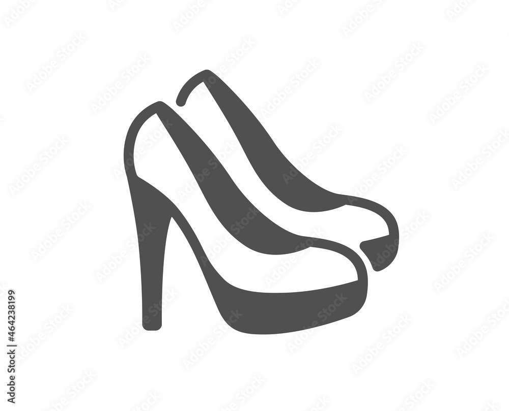 Women shoes icon. Female footwear sign. Fashion high heels symbol. Classic flat style. Quality design element. Simple shoes icon. Vector Women shoes icon. Female footwear sign. Fashion high heels symbol. Classic flat style. Quality design element. Simple shoes icon. Vector