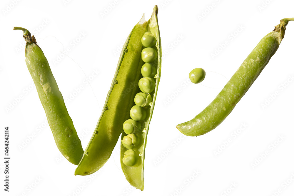 Green peas in its open pod
Green peas in its open pod
