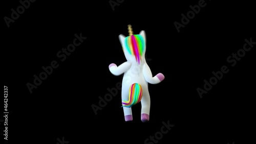 Unicorn dancing a maraschino step dance