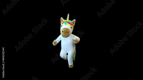 Unicorn dancing hip hop dance